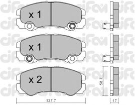 Гальмівні колодки CIFAM 822-357-1