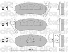Тормозные колодки CIFAM 822-627-0