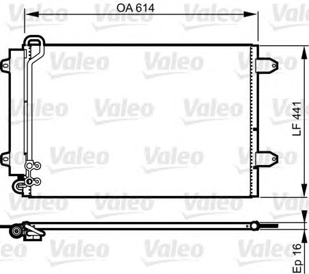Радиатор кондиционера VALEO 814002