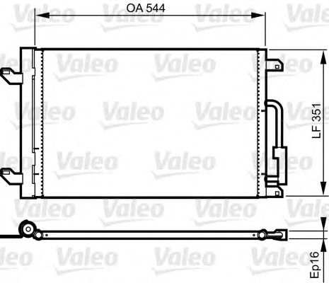 Радиатор кондиционера VALEO 814198