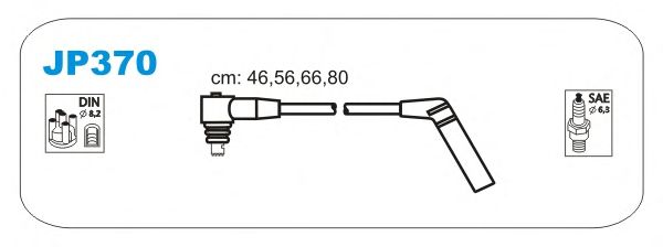 Комплект высоковольтных проводов JANMOR JP370