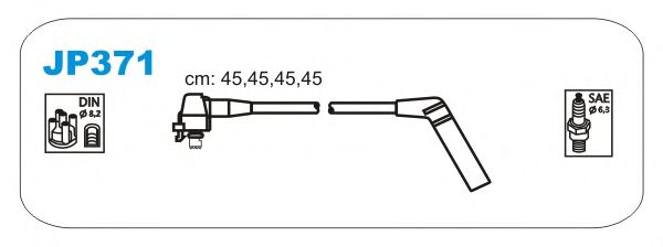 Комплект высоковольтных проводов JANMOR JP371