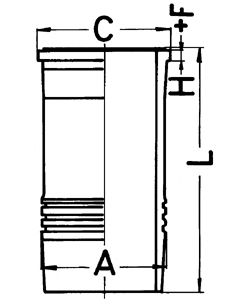 Гильза цилиндра KOLBENSCHMIDT 89834110