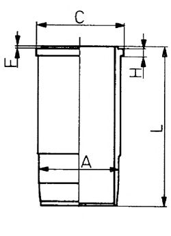 Гильза цилиндра KOLBENSCHMIDT 89443110