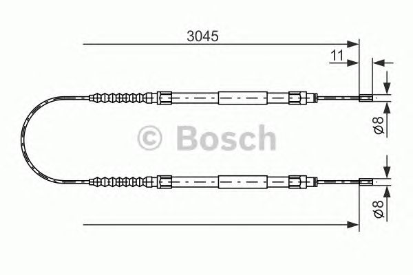 Трос ручника BOSCH 1 987 477 115