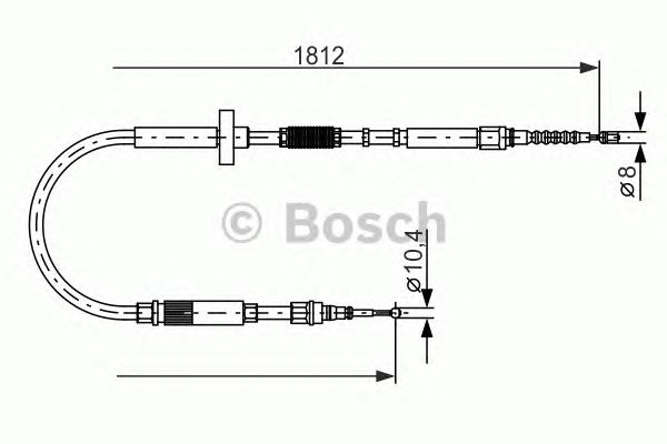 Трос ручника BOSCH 1 987 477 659
