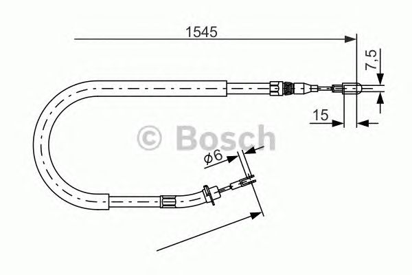Трос ручника BOSCH 1 987 477 857