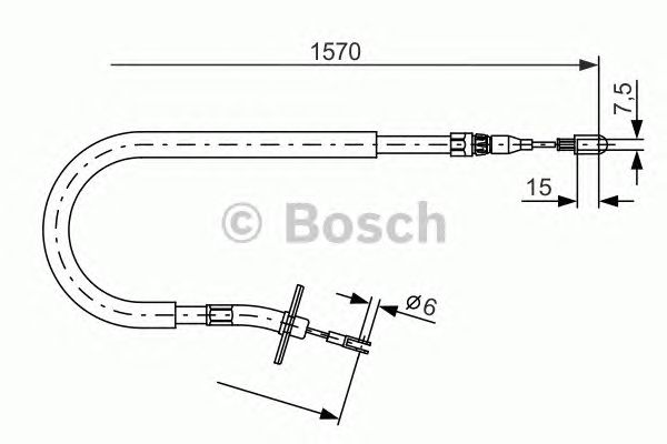 Трос ручника BOSCH 1 987 477 860