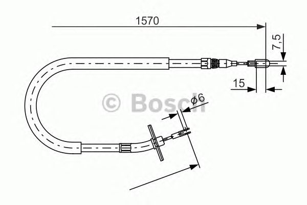 Трос ручника BOSCH 1 987 477 861