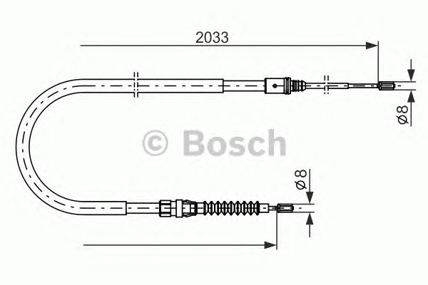 Трос ручника BOSCH 1 987 482 190