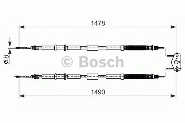 Трос ручника BOSCH 1 987 482 282