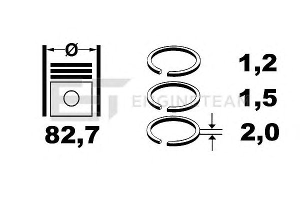 Поршневые кольца ET ENGINETEAM R1000900