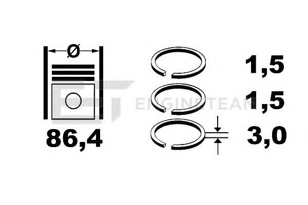 Поршневые кольца ET ENGINETEAM R1001600