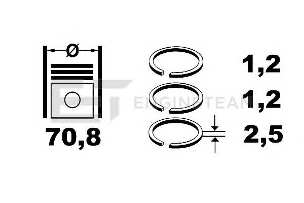Поршневые кольца ET ENGINETEAM R1001800