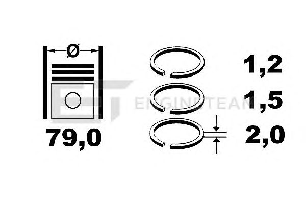 Поршневые кольца ET ENGINETEAM R1002100