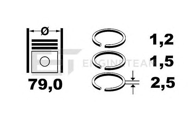 Поршневые кольца ET ENGINETEAM R1003400