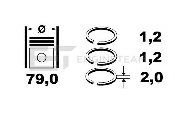 Поршневые кольца ET ENGINETEAM R1003700