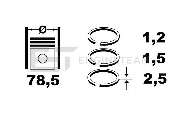 Поршневые кольца ET ENGINETEAM R1003900