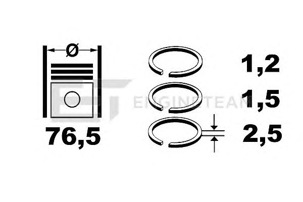 Поршневые кольца ET ENGINETEAM R1005400