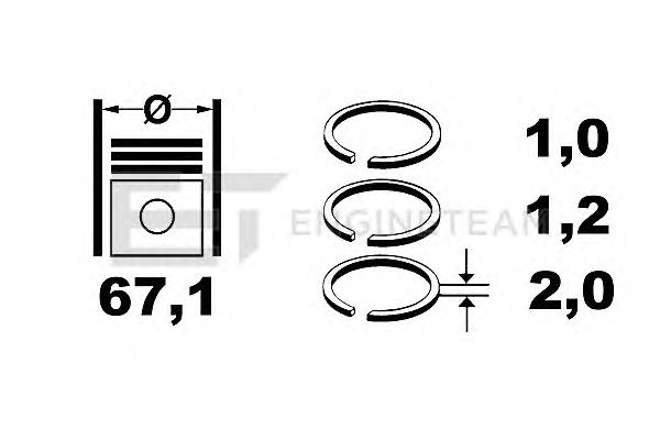 Поршневі кільця ET ENGINETEAM R1005500