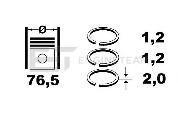 Поршневые кольца ET ENGINETEAM R1005800