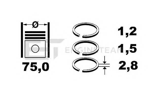 Поршневые кольца ET ENGINETEAM R4000100