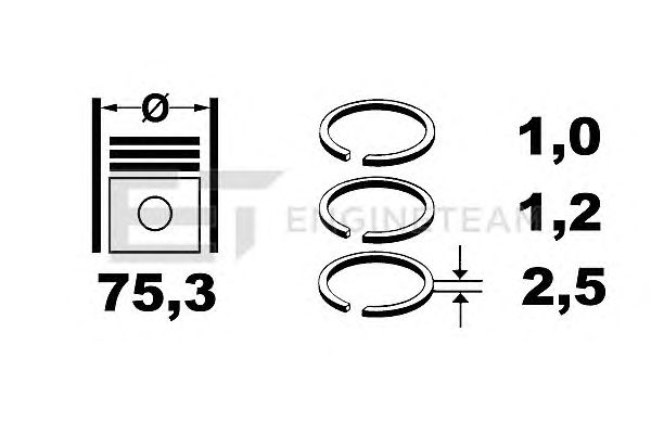 Поршневые кольца ET ENGINETEAM R4000400