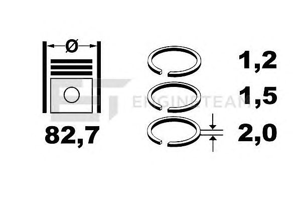 Поршневые кольца ET ENGINETEAM R1007600