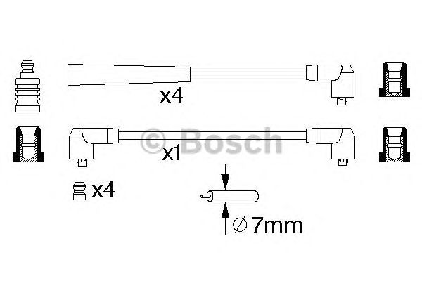 Комплект высоковольтных проводов BOSCH 0 986 356 719