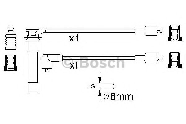 Комплект высоковольтных проводов BOSCH 0 986 356 770