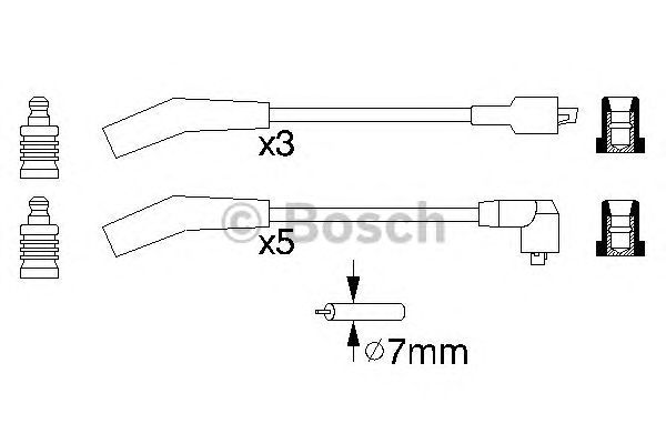 Комплект высоковольтных проводов BOSCH 0 986 356 819