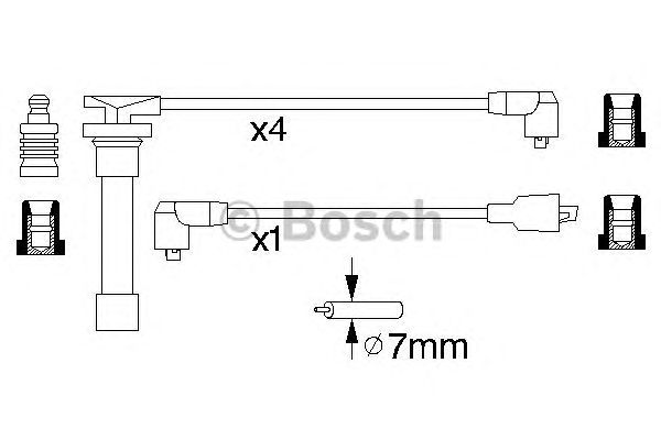 Комплект високовольтних проводів BOSCH 0 986 356 893