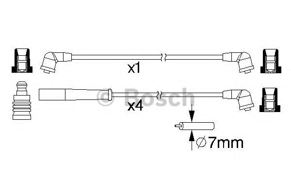 Комплект высоковольтных проводов BOSCH 0 986 357 214