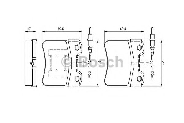 Тормозные колодки BOSCH 0 986 461 130