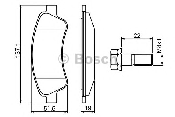 Тормозные колодки BOSCH 0 986 494 270
