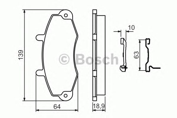 Тормозные колодки BOSCH 0 986 494 292