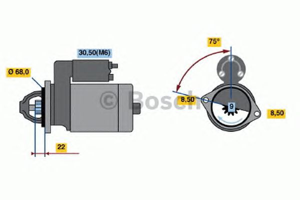 Стартер BOSCH 0 001 107 401