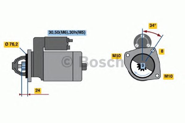 Стартер BOSCH 0 001 107 442