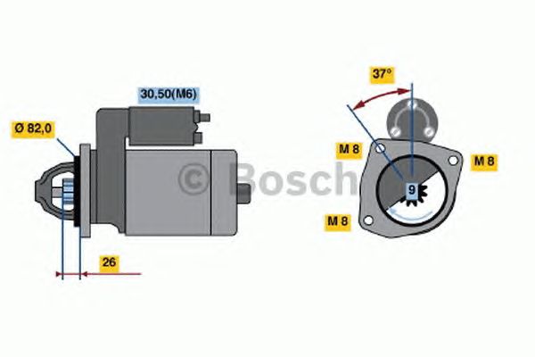 Стартер BOSCH 0 001 109 302