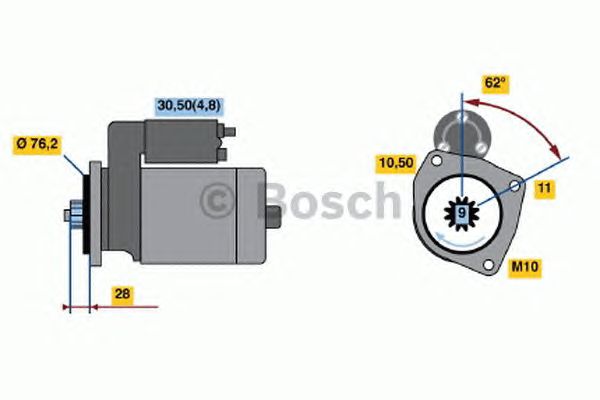 Стартер BOSCH 0 001 125 609