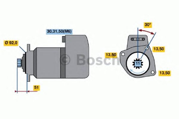 Стартер BOSCH 0 001 416 052