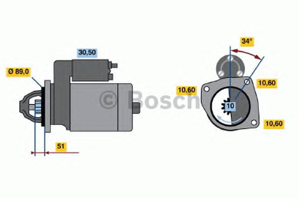 Стартер BOSCH 0 986 011 380