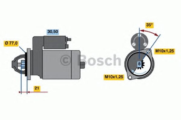 Стартер BOSCH 0 986 012 301