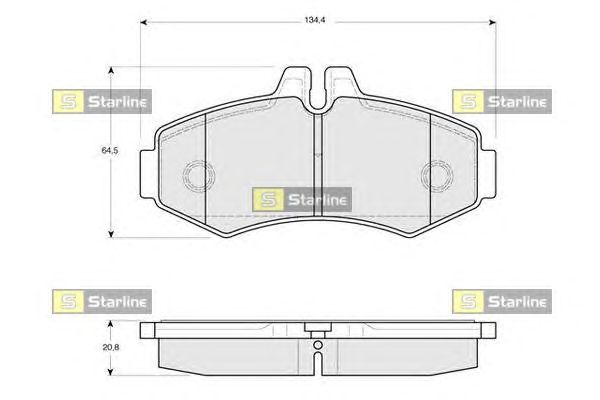 Тормозные колодки STARLINE BD S086