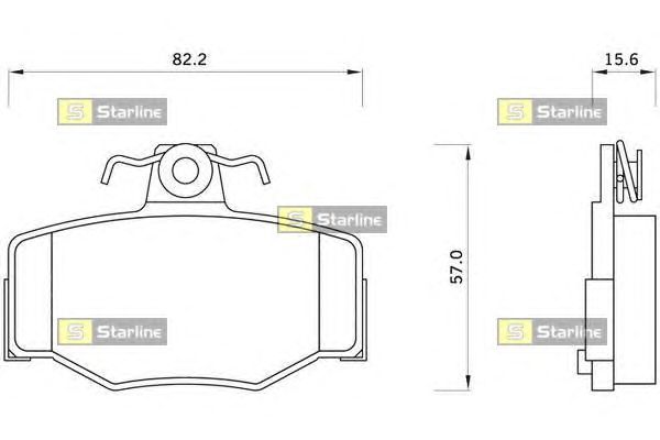 Тормозные колодки STARLINE BD S163