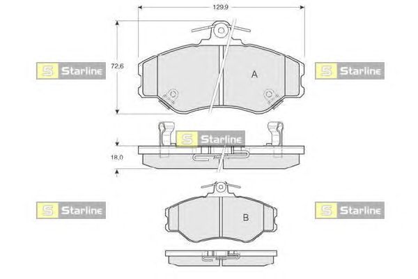 Тормозные колодки STARLINE BD S171