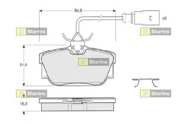 Тормозные колодки STARLINE BD S207