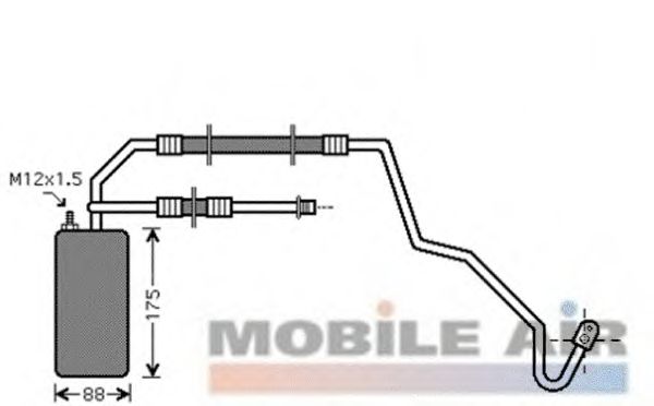 Осушитель кондиционера VAN WEZEL 2100D041