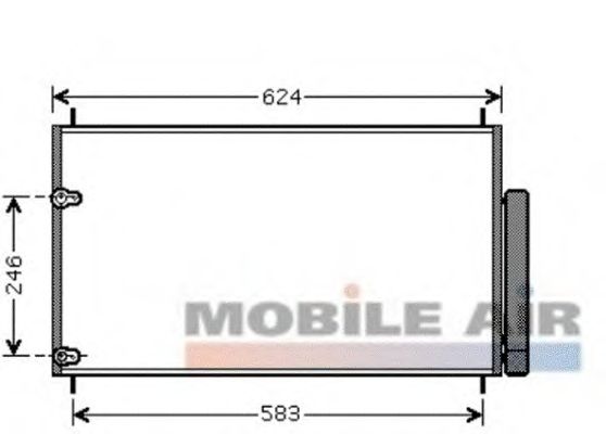 Радиатор кондиционера VAN WEZEL 53005405