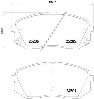Тормозные колодки TEXTAR 2520501